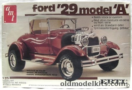 AMT 1/25 1929 Ford Model A Roadster - Stock or Custom, 6572 plastic model kit